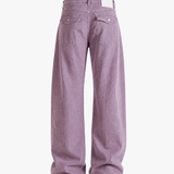 Purple jeans, full body view