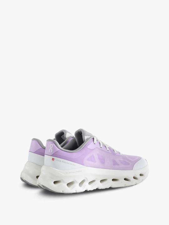 Purple shoes, back view