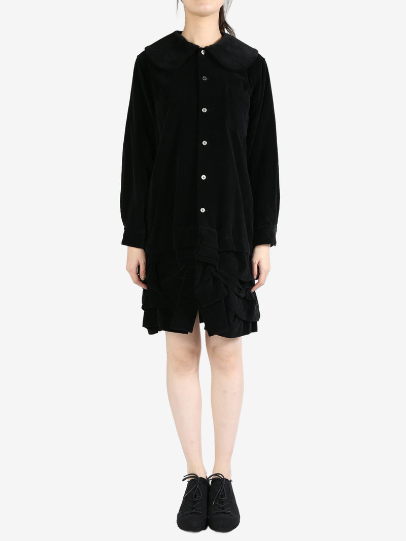 COMME DES GARCONS COMME DES GARCONS - Women Velvet Ruffle Dress