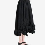 Black skirt, full body view