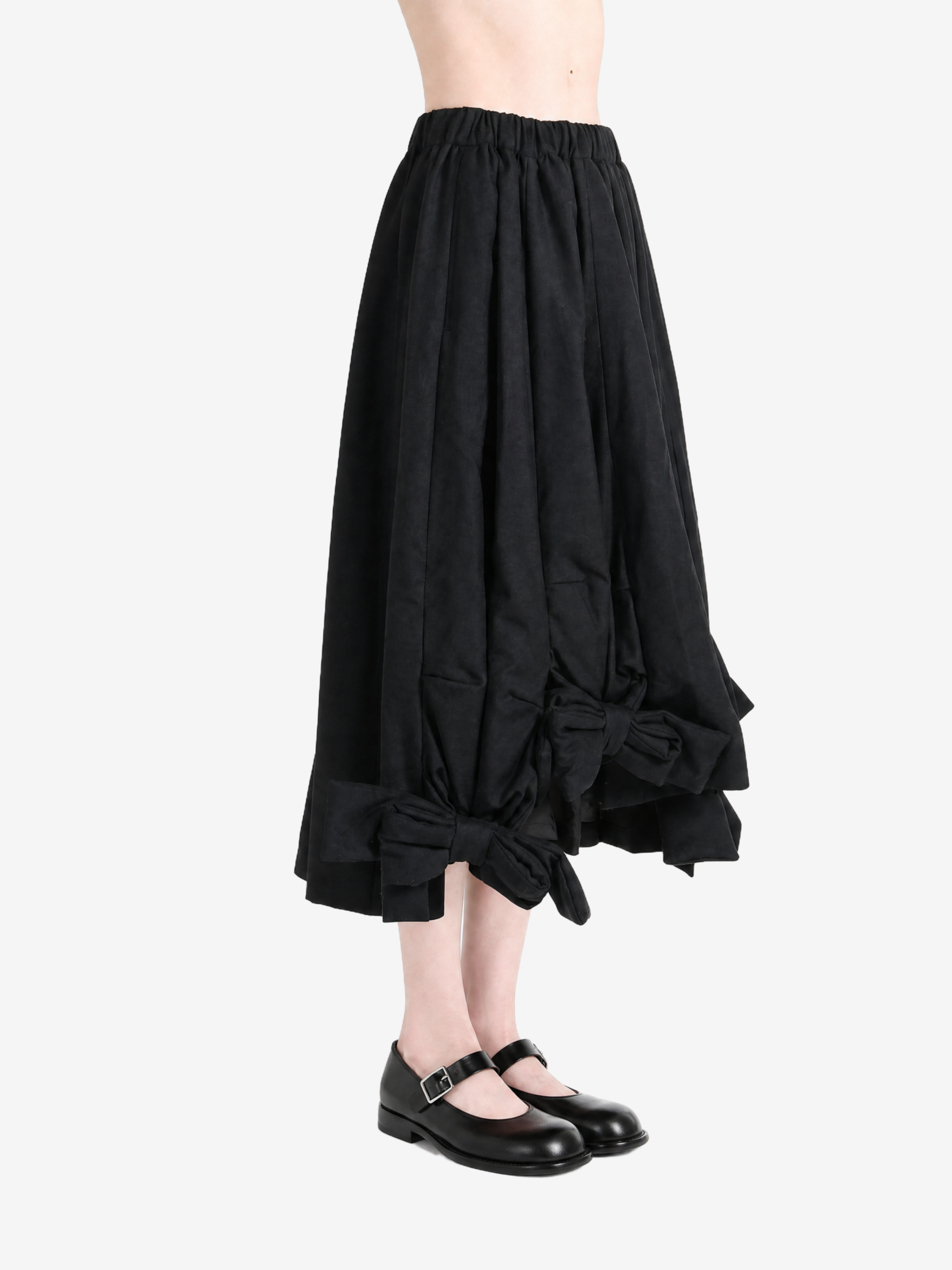 Black skirt, full body view