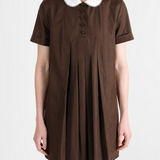 Brown dress, full body view