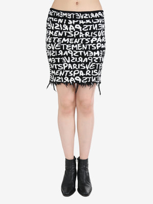 VETEMENTS Unisex Paris Monogram Mini Skirt