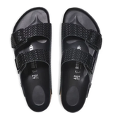 Black sandals, front view