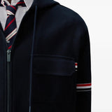 THOM BROWNE - Men Double Face Tech Twill Oversized Zip Up Parka