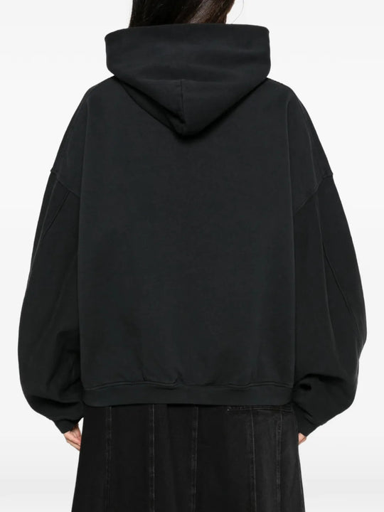 Black hoodie, front view