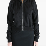 Balck sweats-hoodies worn by a person, showing the fit