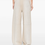 Tan pants worn by a person, showing the pants fit