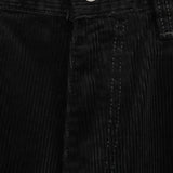 Close up of Black pants, showing texture of the 100% cotton fabric
