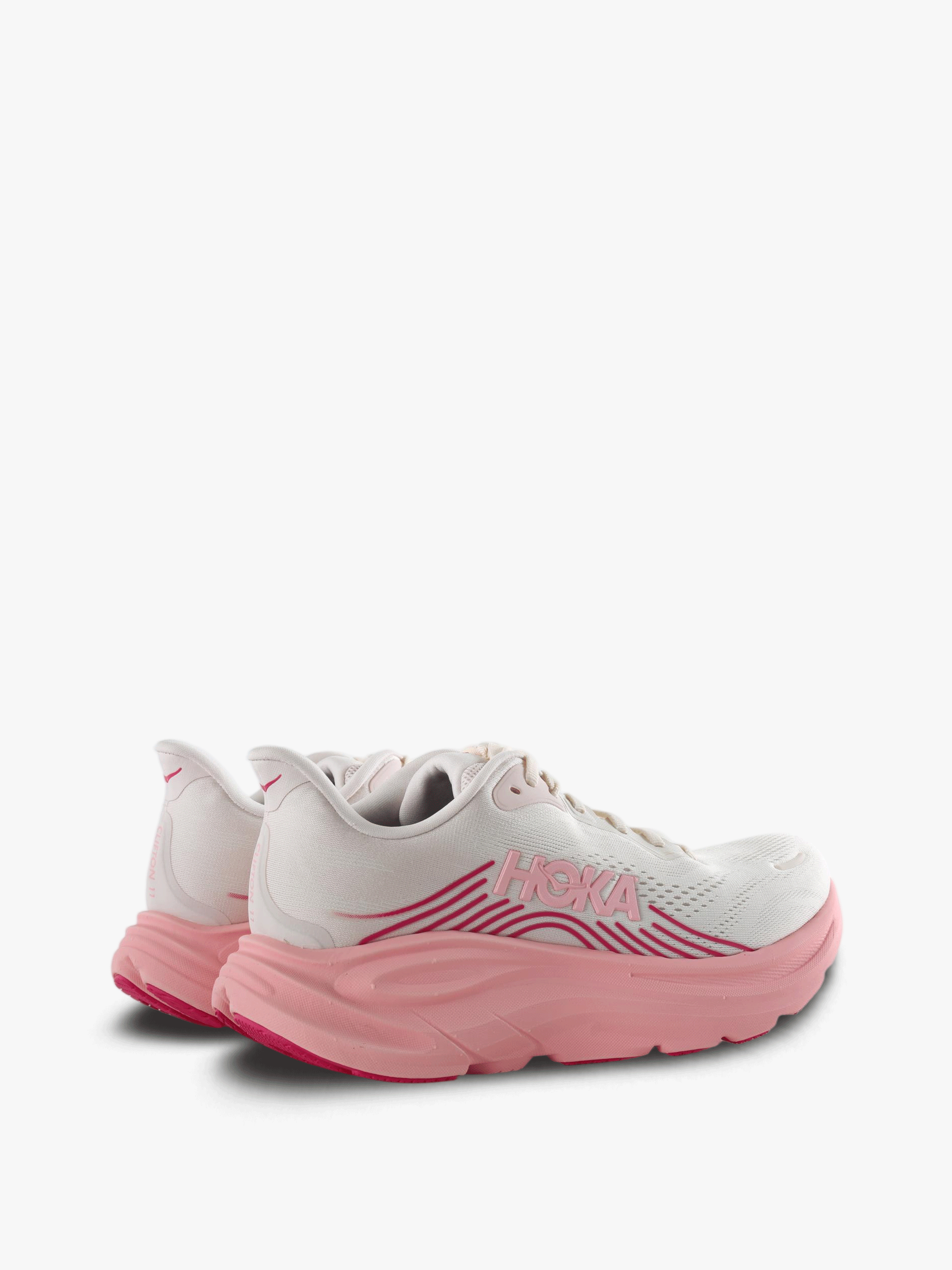 Pink shoes, side view