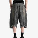Black shorts, full body view