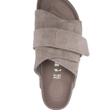 Grey sandals, front view