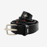 Black accessories, front view