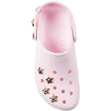 Pink shoes, front view