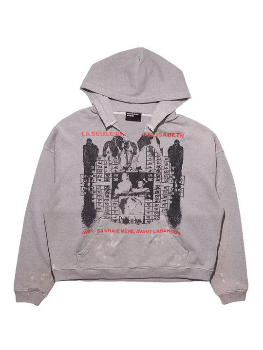 Grey hoodie, front view