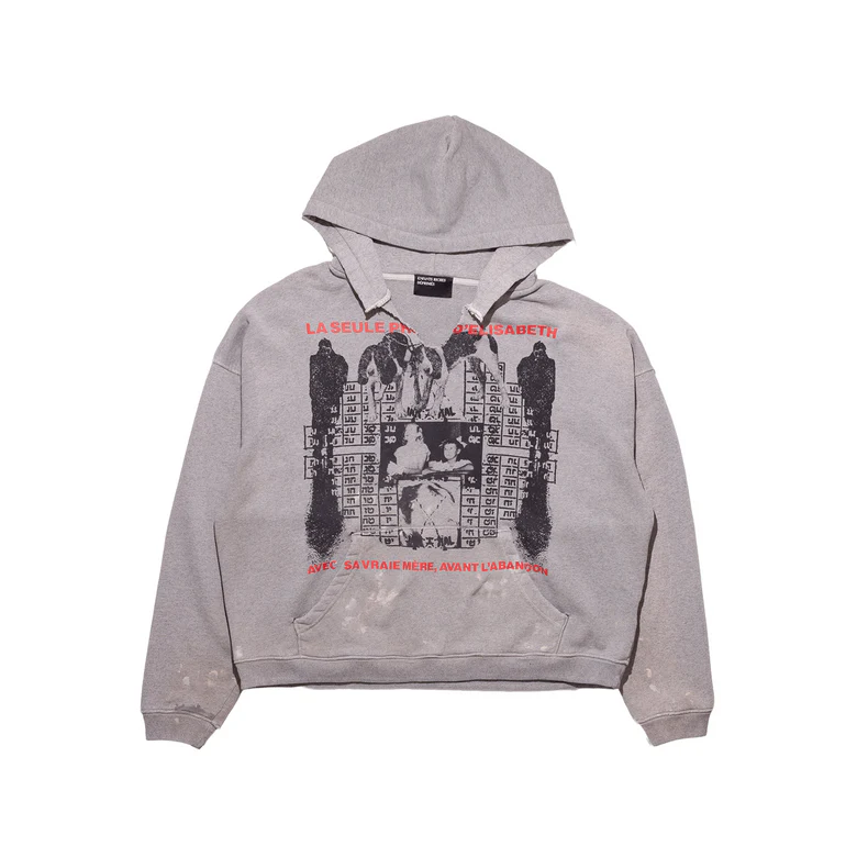 Grey hoodie, front view