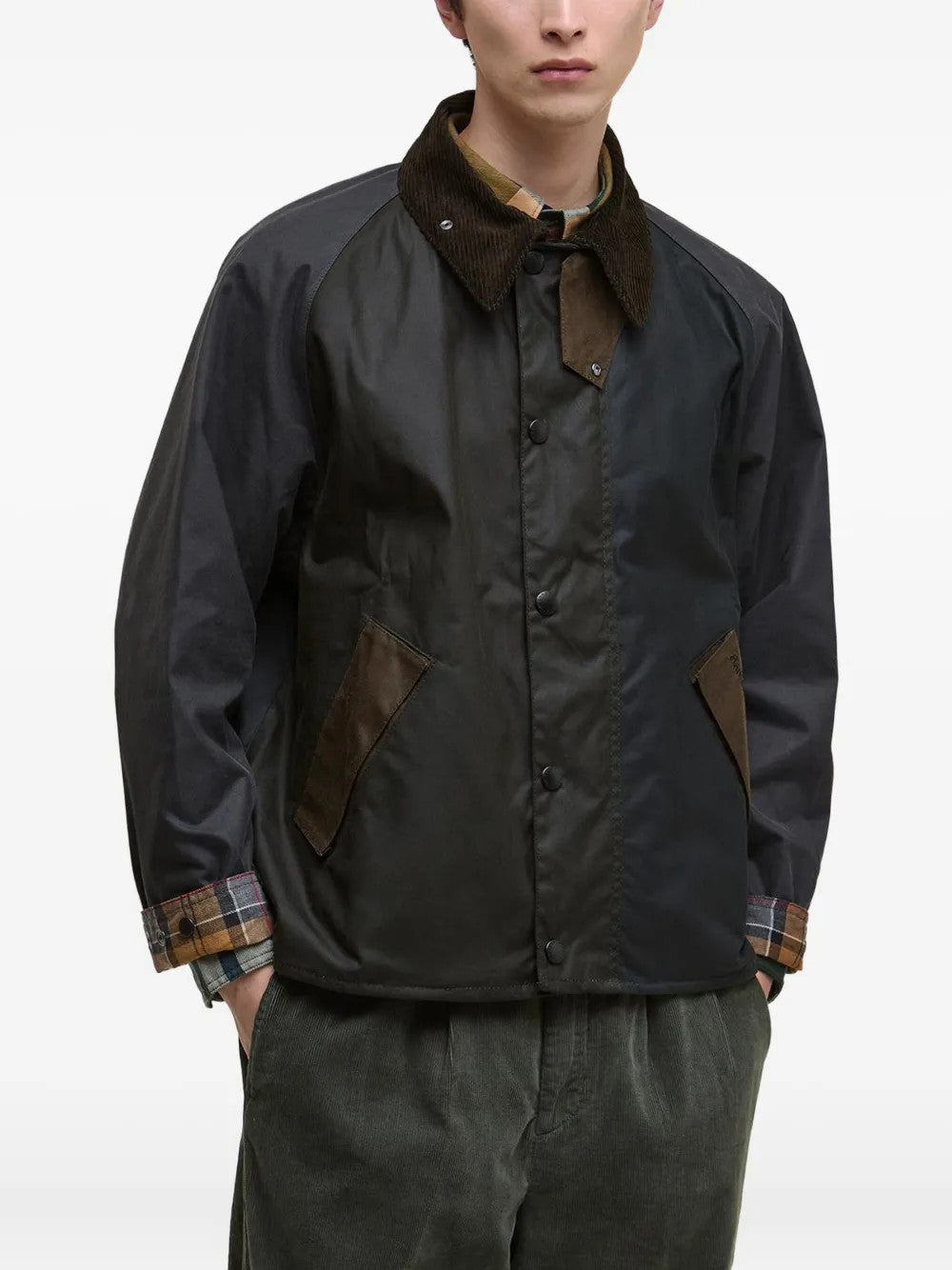 Green jacket, full body view