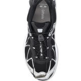 black sneakers, top view