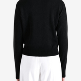 Black knitwear, full body view