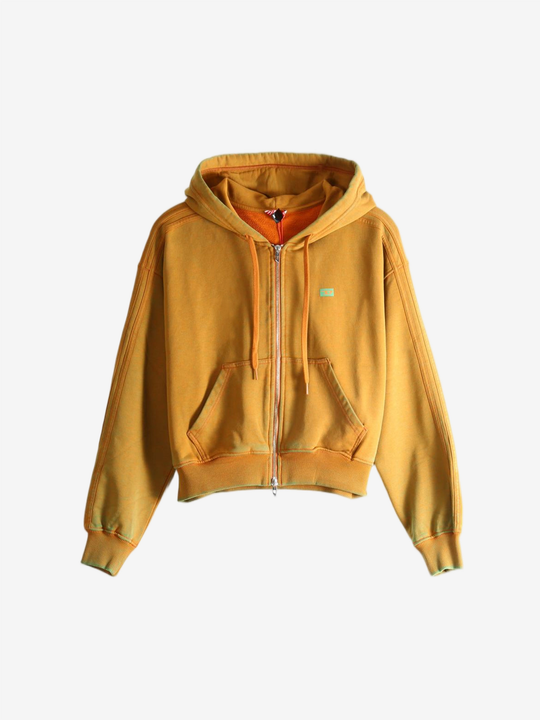 Orange hoodie, front view