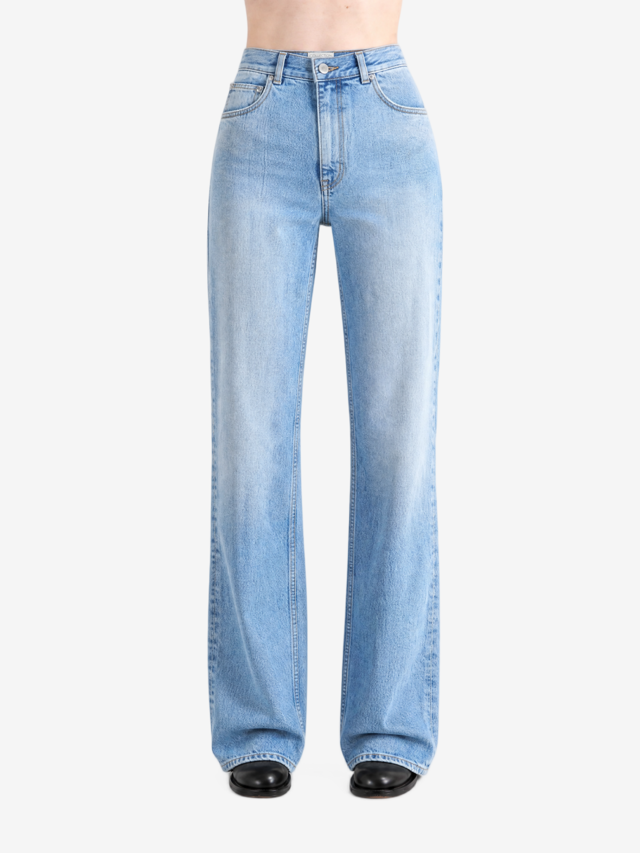 Blue jeans, front view