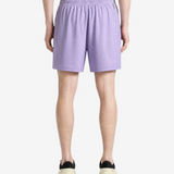 Purple shorts, full body view