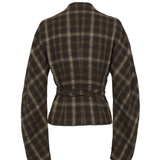 Brown jacket, back view