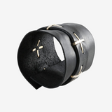 Black accessories, front view