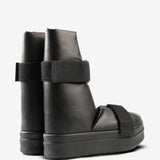 Black sandal, back view