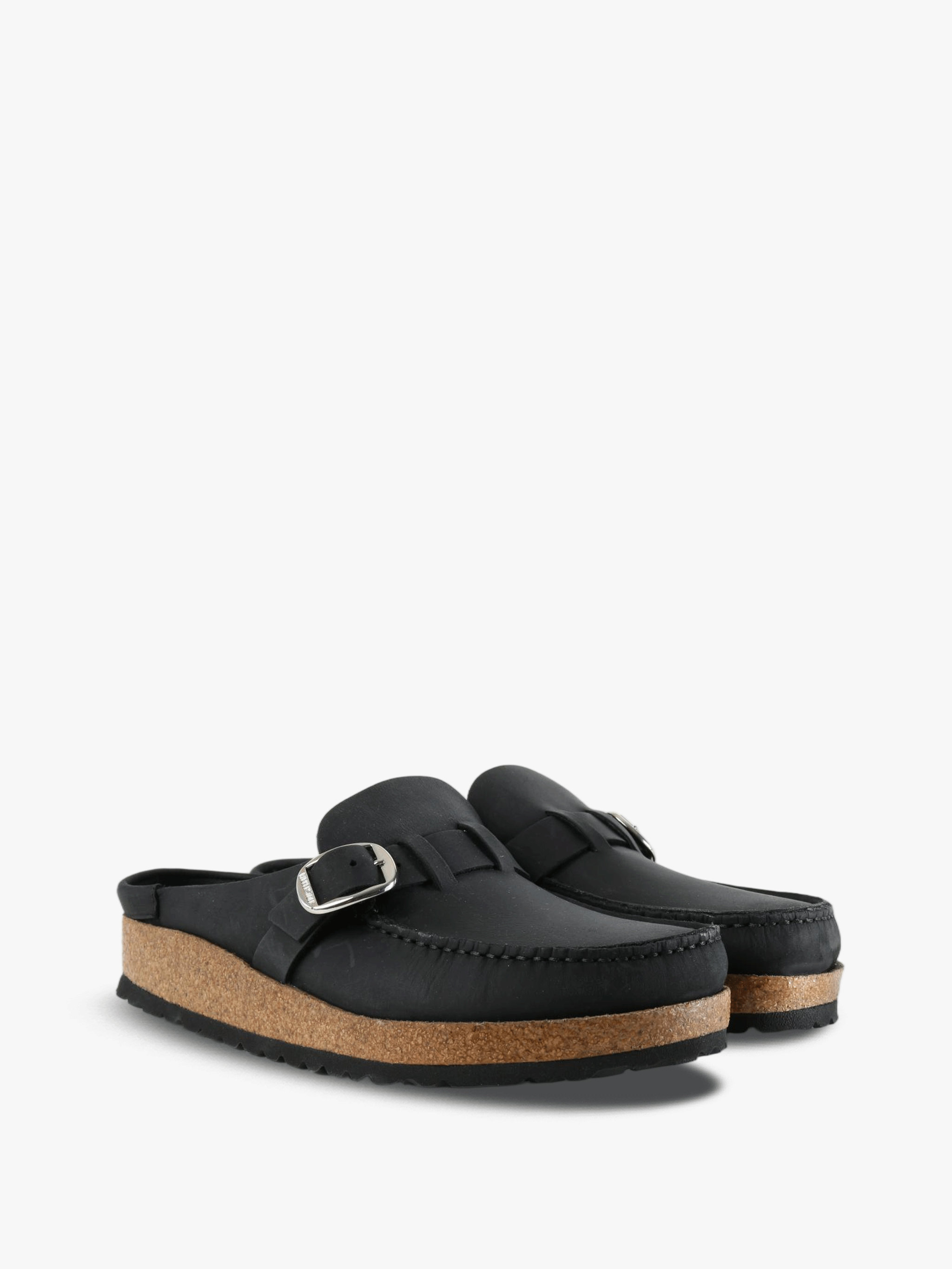 Black sandals, front view