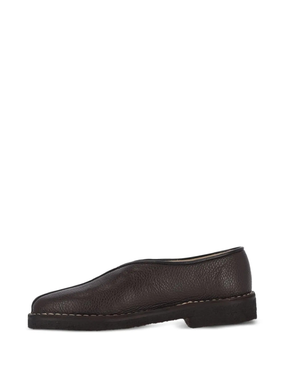 Brown flats, side view