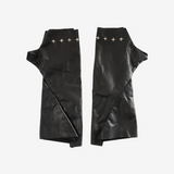 Black accessories, front view