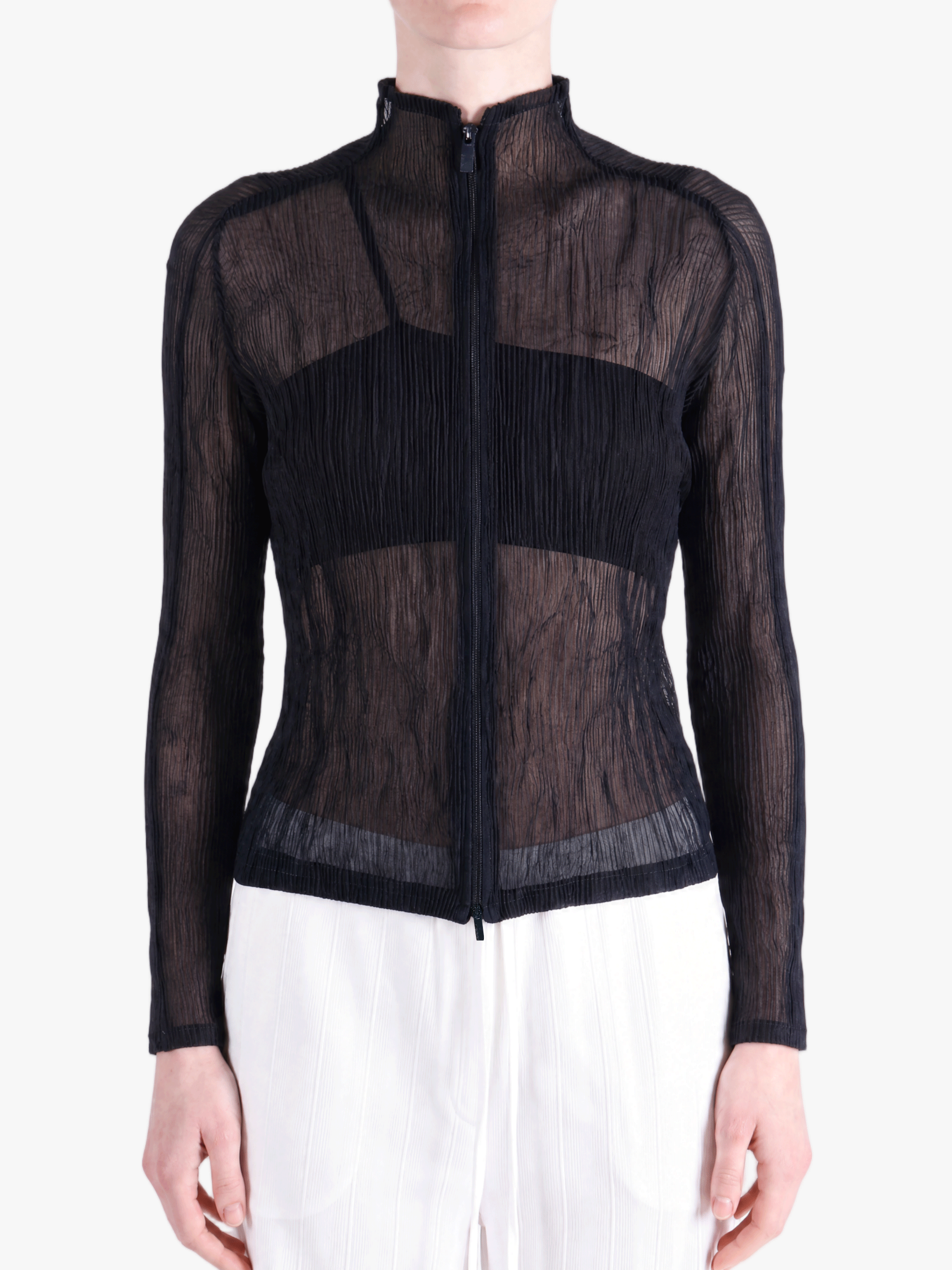 Black shirt worn by a person, showing the shirt fit