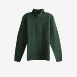 POLO RALPH LAUREN - Men Long Sleeve Cable Knit 1/4 Zip Pullover Sweater