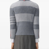 THOM BROWNE - Men 4 Bar Stripe Classic V Neck Cardigan