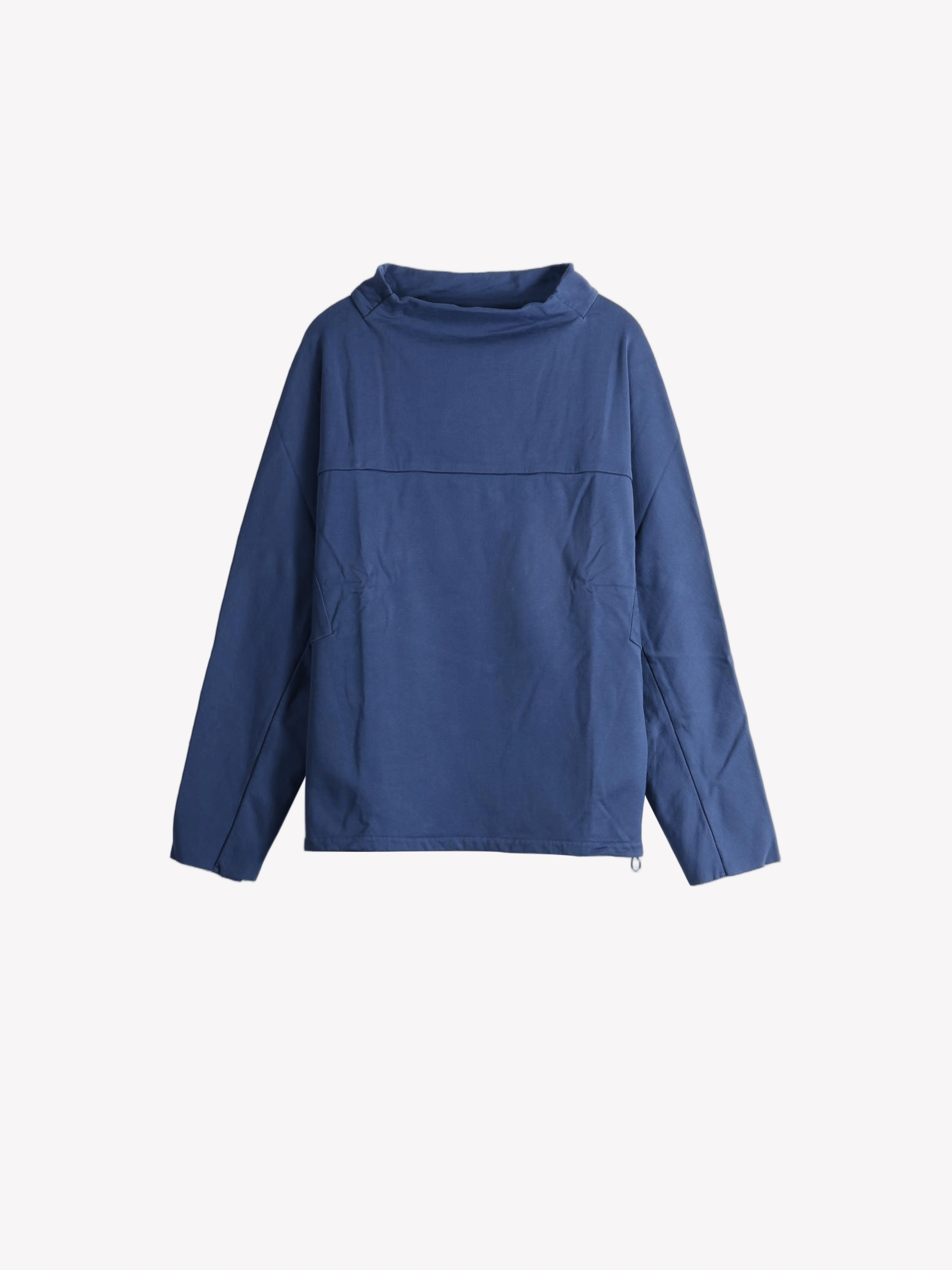 Navy hoodie, front view