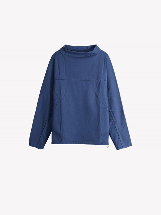 Navy hoodie, front view
