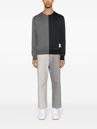 THOM BROWNE - Men Crew Neck Sweatshirt With Contrast Stitching