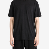 Black t-shirt, full body view