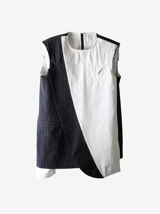 Navy dress, front view