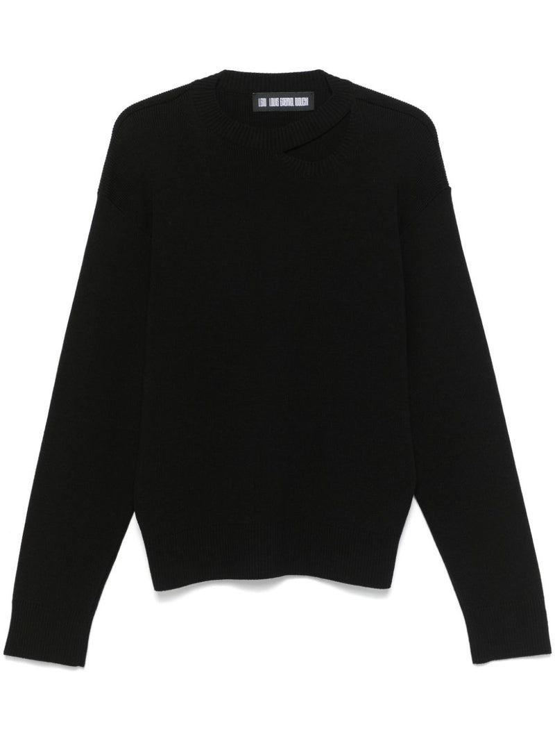 LOUIS GABRIEL NOUCHI - Men Wool Jumper With Asymmetrical  Opening