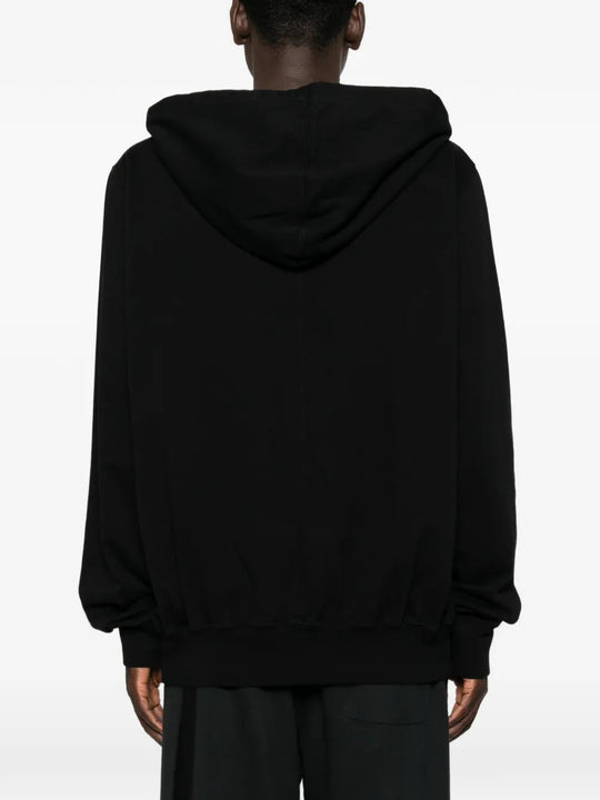 Black hoodie, full body view