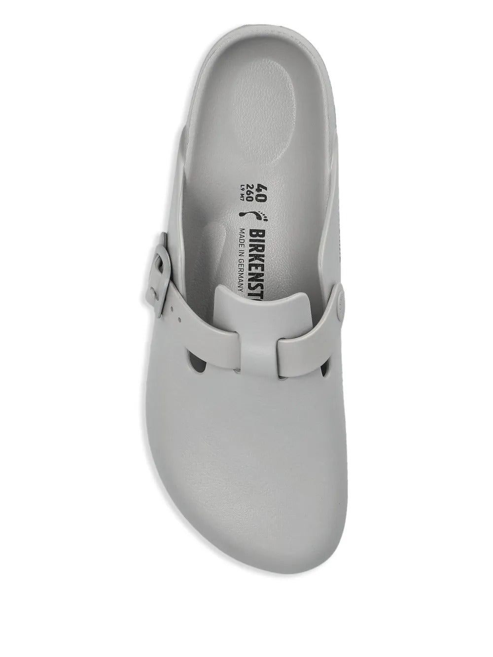Grey sandal, front view
