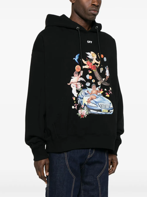 OFF WHITE - Men Fresco Car Skate Hoodie