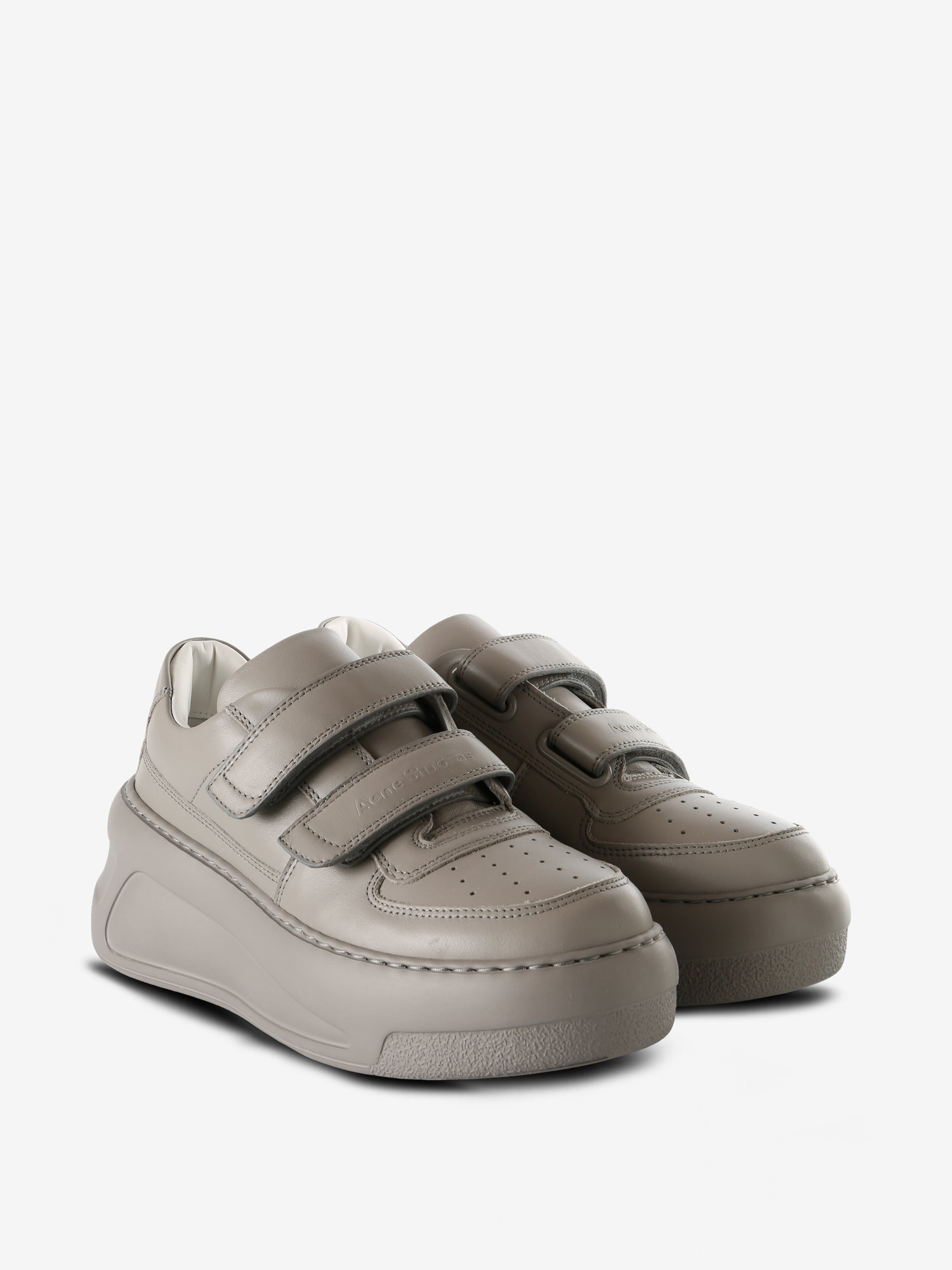 Grey sneakers, side view