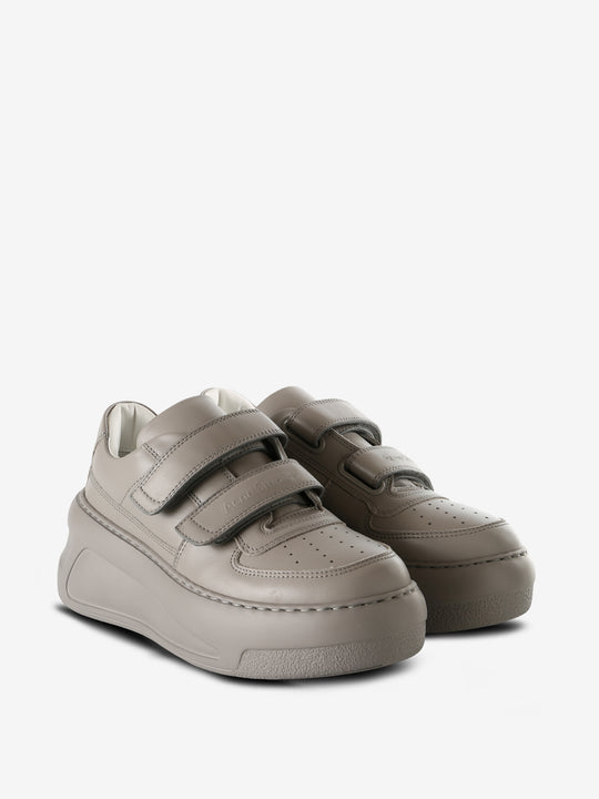 Grey sneakers, side view