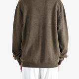 Brown hoodie, full body view