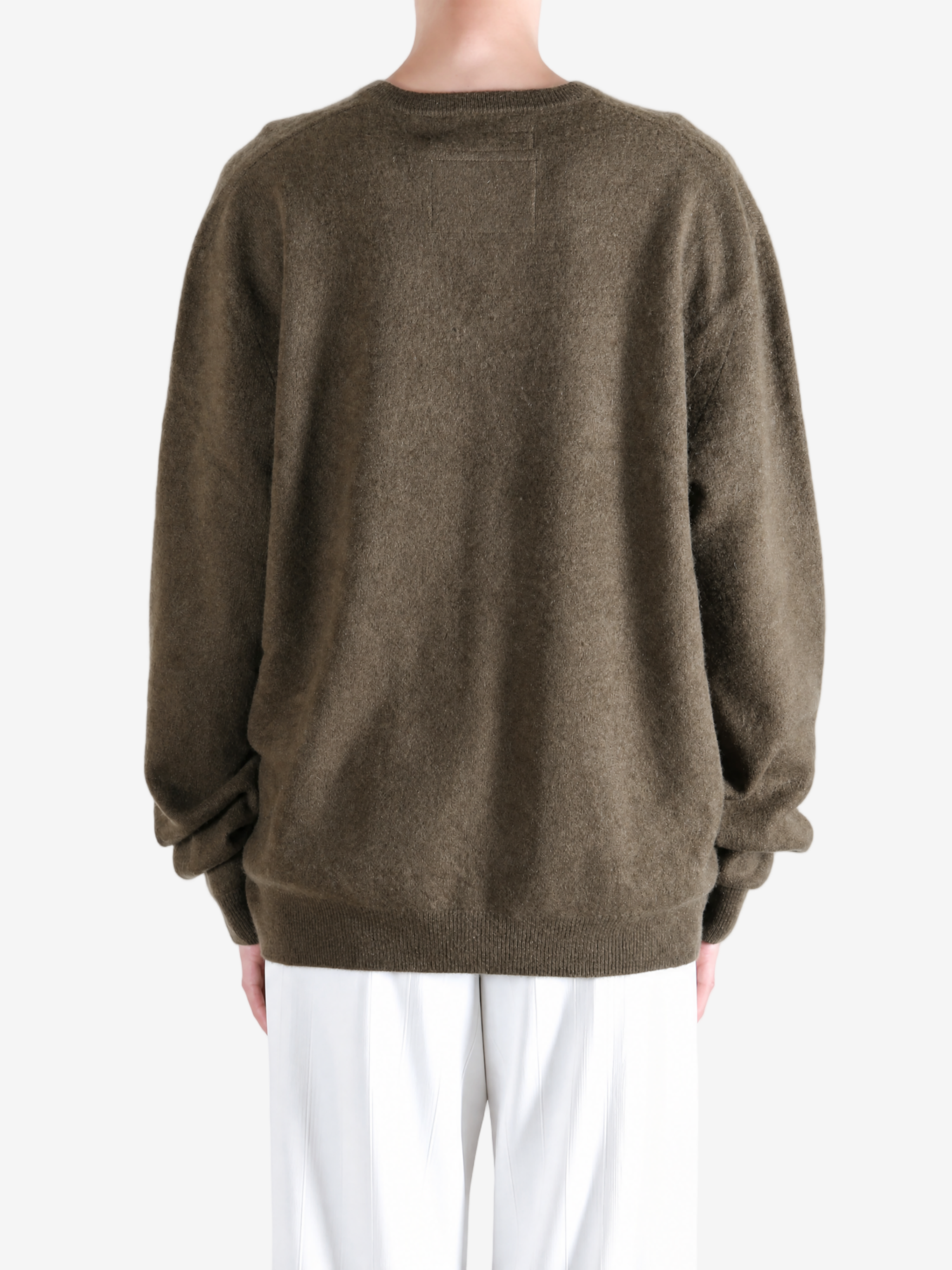 Brown hoodie, full body view