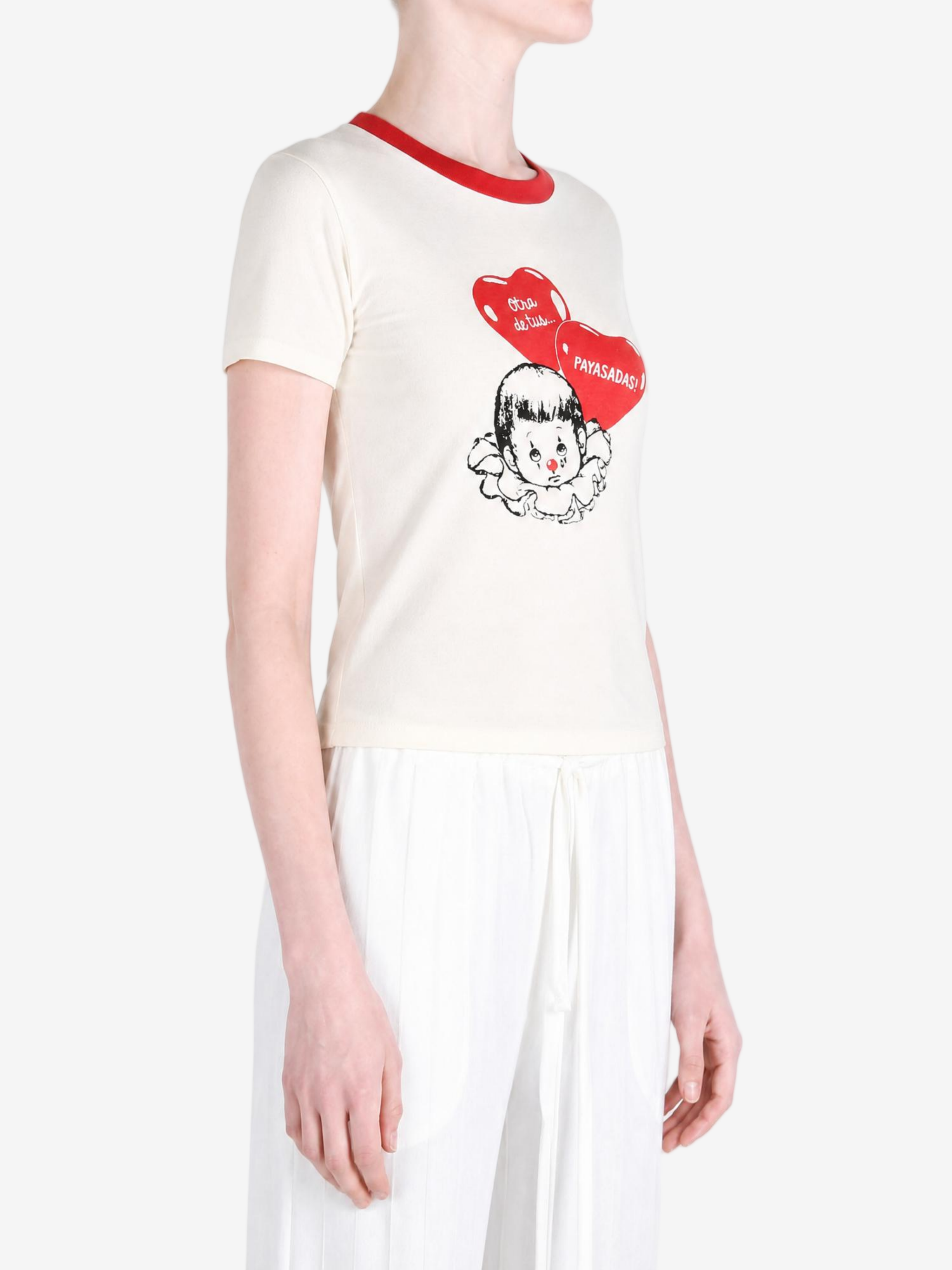 Tan t-shirt worn by a person, showing the t-shirt fit