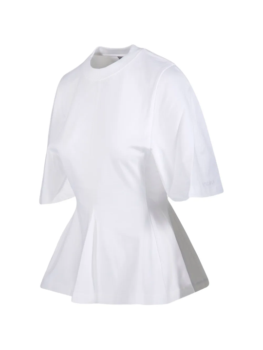 White t-shirt, side view